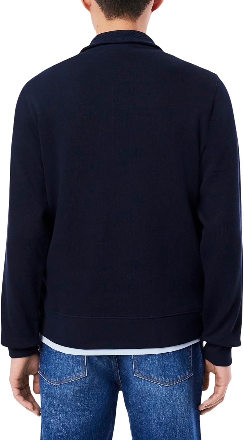 メンズウェア CLUBHAUS x Lacoste Crew Sweat Navy L Lacoste - Brandclub - Lacoste Men's Zip-Up High Neck Interlock